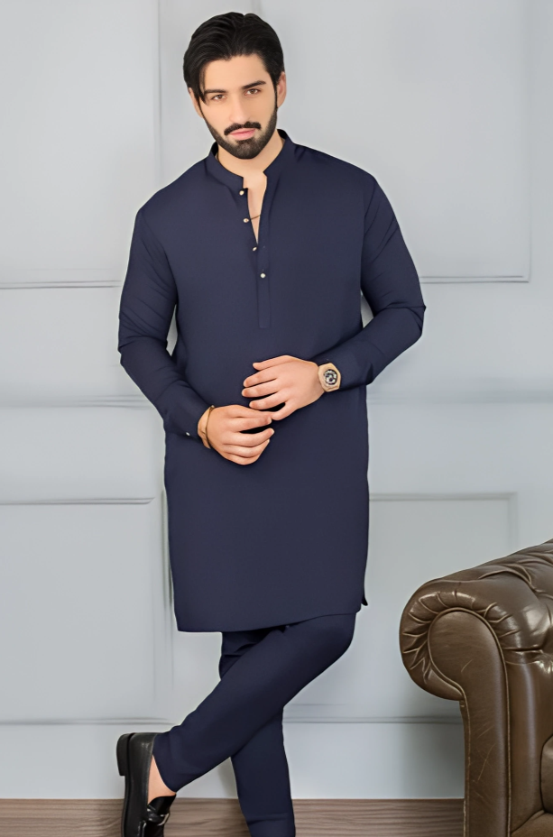 UNSTITCHED 8 POND CHINA BOSKI ) (NAVY BLUE COLOR) (Copy)