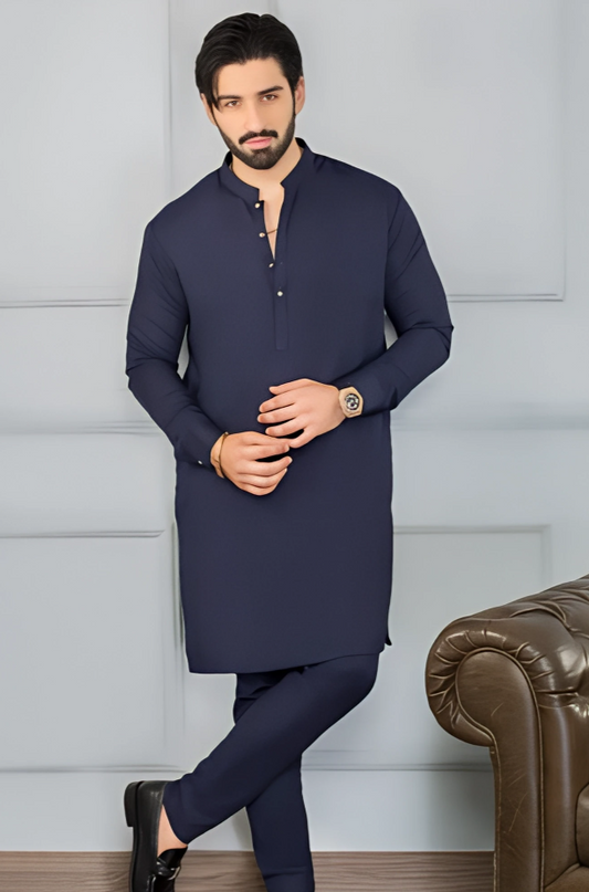 UNSTITCHED 8 POND CHINA BOSKI ) (NAVY BLUE COLOR) (Copy)